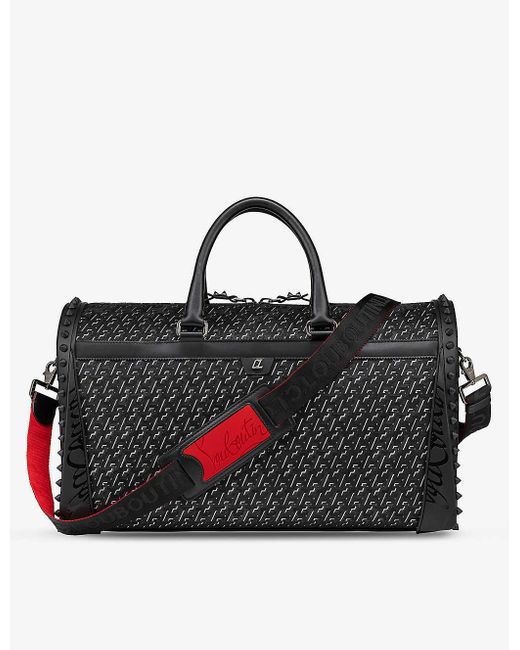 Christian Louboutin Black Sneakender Studded Leather Duffle Bag for men