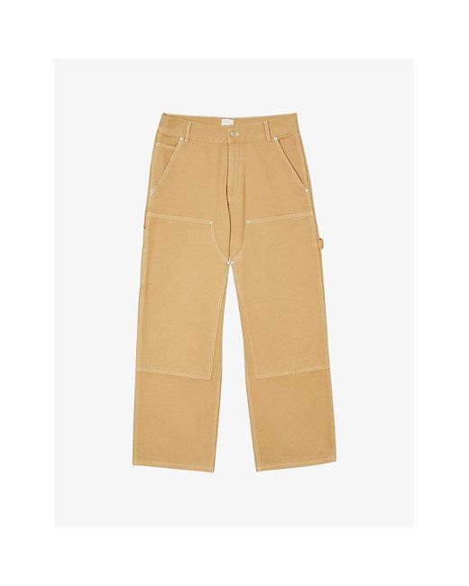 Sandro Natural Carpenter Patch-pocket Relaxed-fit Denim Jeans for men