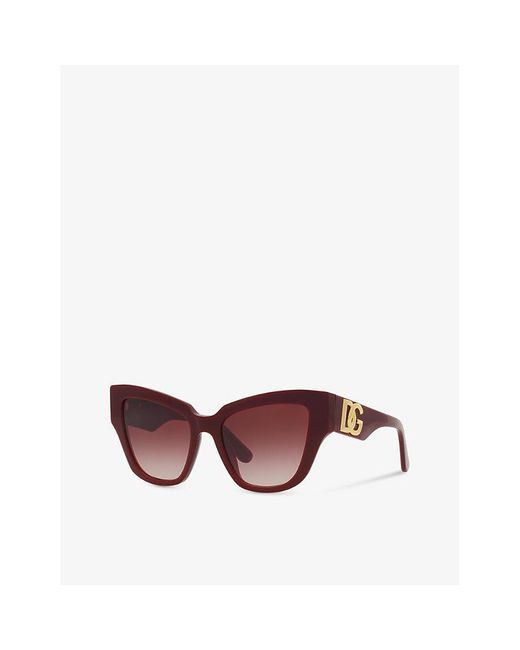 Dolce & Gabbana Purple Dg4404 Cat Eye-frame Acetate Sunglasses