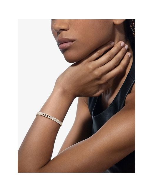 Messika Metallic Move Noa Pavé 18Ct And 2.3Ct Diamond Bangle Bracelet