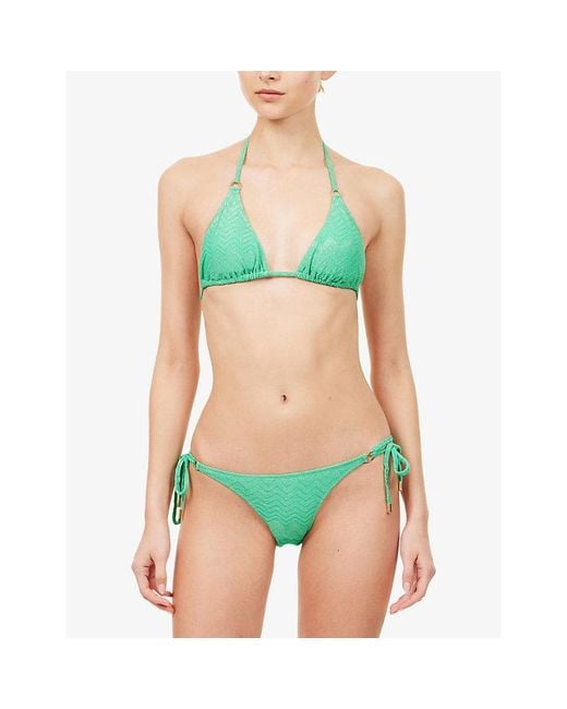 Melissa Odabash Green Key West Triangle Bikini Top