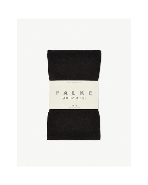 Falke Black Merino-Blend Tights