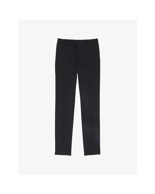 Sandro Multicolor Berkeley Slim-Fit Tapered Wool Trousers for men
