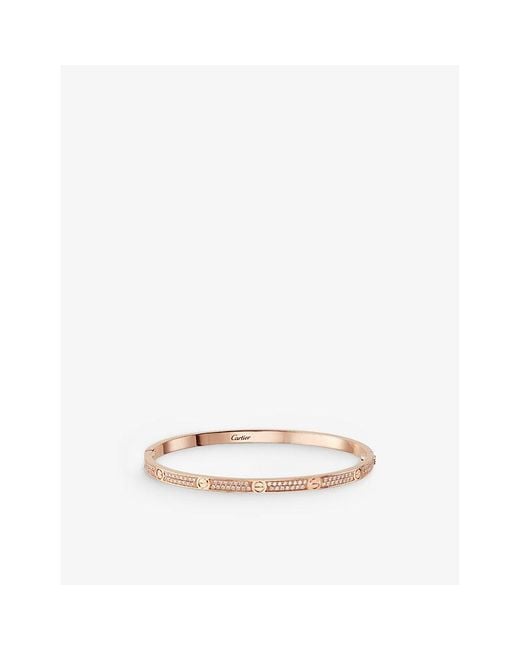 Cartier Natural Love Small 18Ct Rose- And 0.95Ct Brilliant-Cut Diamond Bracelet