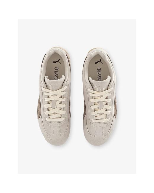 PUMA White Speedcat Og Suede Trainers