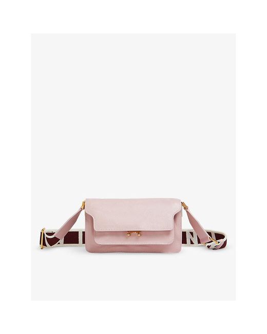 Marni Pink East/west Soft Trunk Leather Shoulder Bag