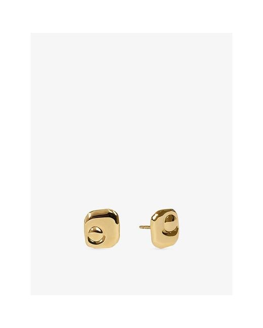 Monica Vinader Metallic Amaia 18Ct- Vermeil Stud Earrings