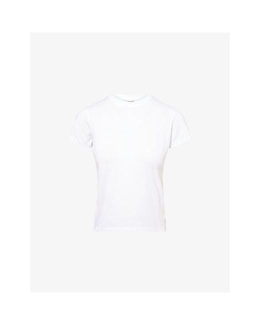 FRAME White The Baby Short-Sleeves Cotton-Jersey T-Shirt