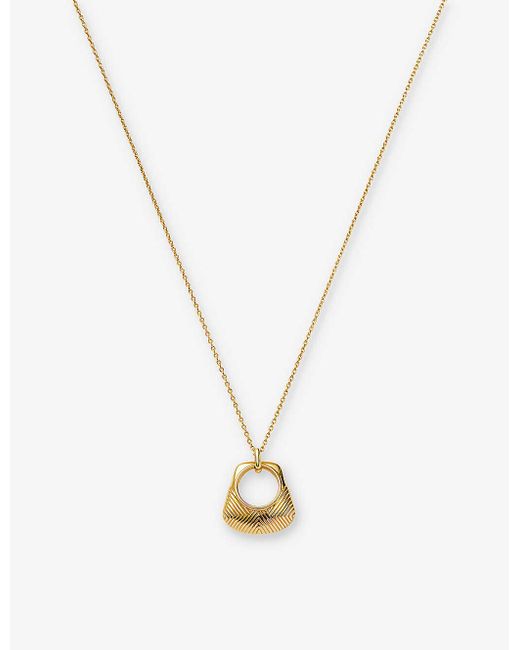 Missoma Metallic Hera Ridge 18ct Recycled Yellow -plated Brass Pendant Necklace