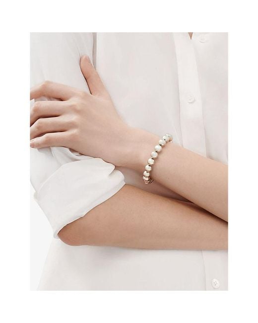 Tiffany & Co White Tiffany Beads Sterling Bracelet