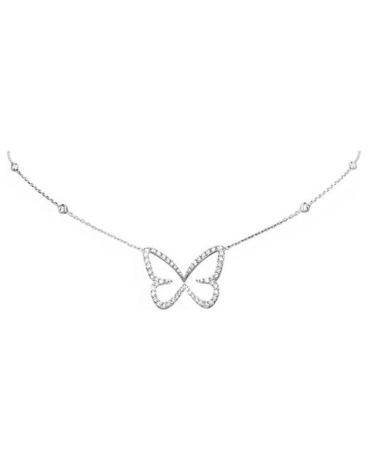 Messika 18ct White-gold And Diamond Open-back Butterfly Necklace