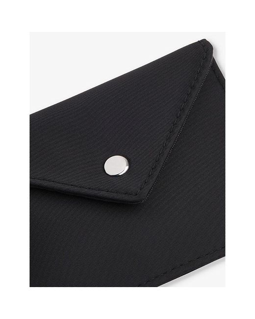 Whistles Black Envelope-flap Nylon Card Holder