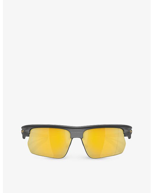 Oakley Yellow Oo9400 Bisphaera Rectangle-frame Acetate Sunglasses