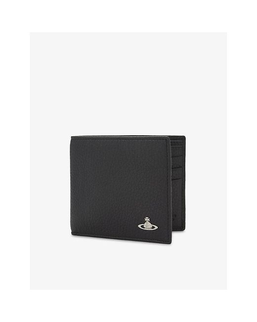 Vivienne Westwood Black Milano Grained Leather Billfold Wallet for men