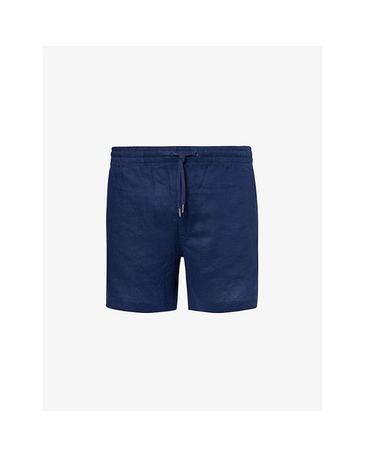 Polo Ralph Lauren Blue Classic-fit Mid-rise Linen Shorts for men