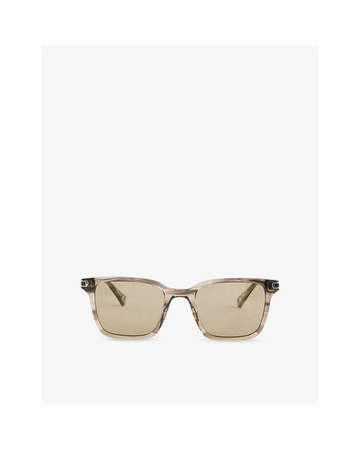 Orlebar Brown Metallic Robbie Rectangular Acetate Sunglasses