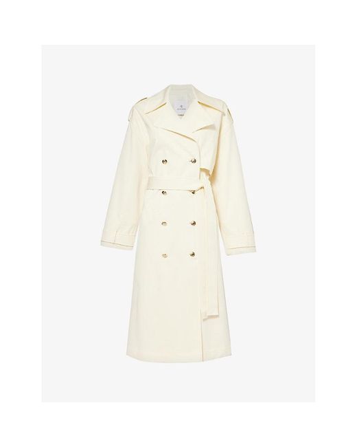 Anine Bing Natural Layton Relaxed-fit Stretch-cotton Trench Coat