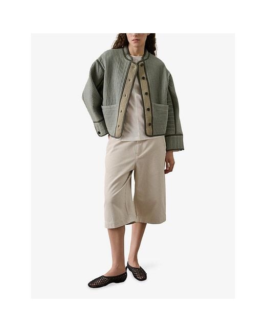 Soeur Multicolor Patchouli Quilted Cotton Jacket
