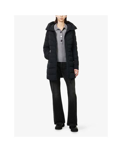 Canada Goose Blue Clair Nylon-Down Coat