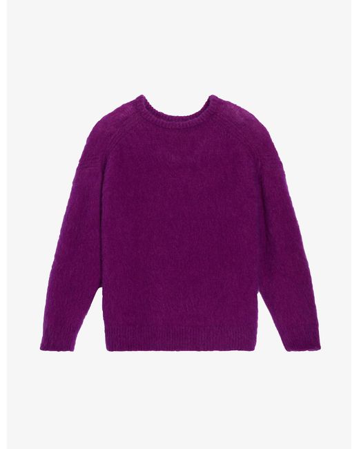 Claudie Pierlot Mohair-blend Knitted Jumper in Purple | Lyst