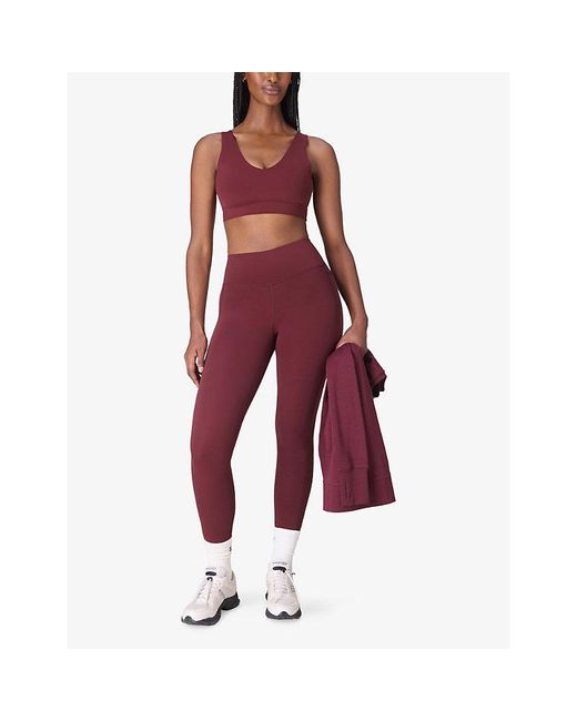 Sweaty Betty Red Ultimate Studio Voop Performance Bra