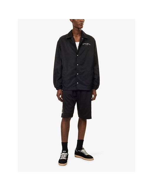 1886 Blue Logo-Print Coach Nylon Jacket for men