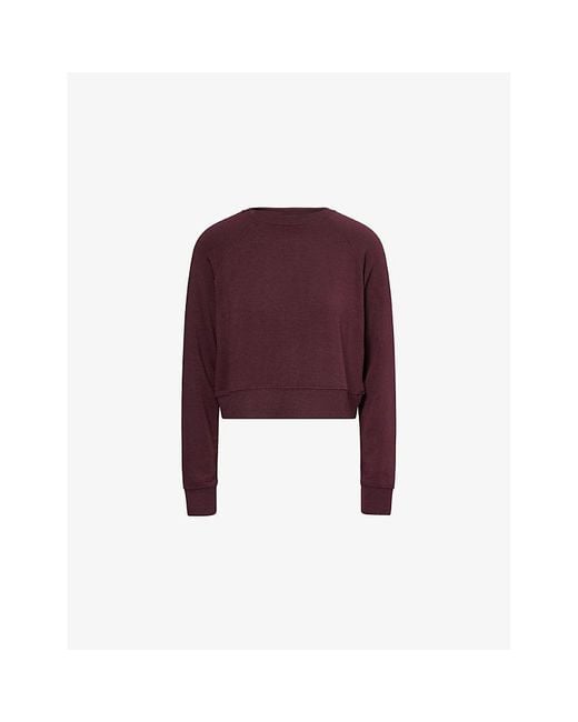 Splits59 Purple Brooks Fleece Stretch-Modal Sweatshirt
