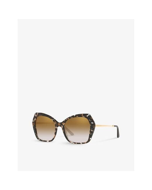 Dolce & Gabbana Metallic Dg4399 Butterfly-frame Acetate Sunglasses