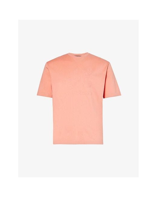 Palm Angels Pink Monogram Brand-patch Cotton-jersey T-shirt for men