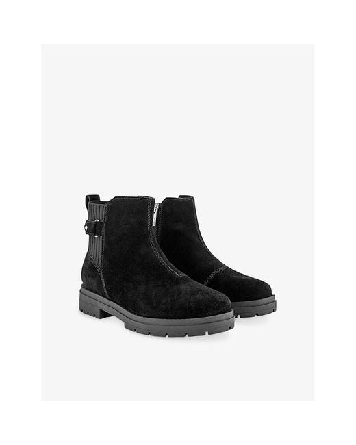 TOMS Black Astrid Suede Ankle Boots