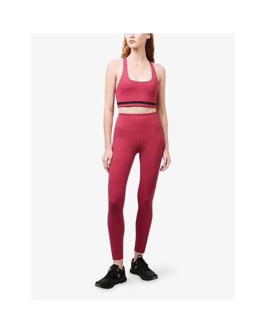 Splits59 Pink Miles Rigor Stretch-Jersey Sports Bra
