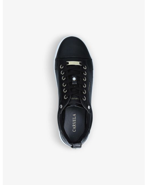 carvela joyful black trainers