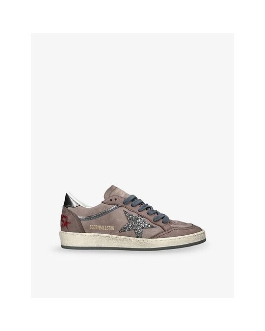 Golden Goose Deluxe Brand Purple Ball Star 45455 Suede Trainers