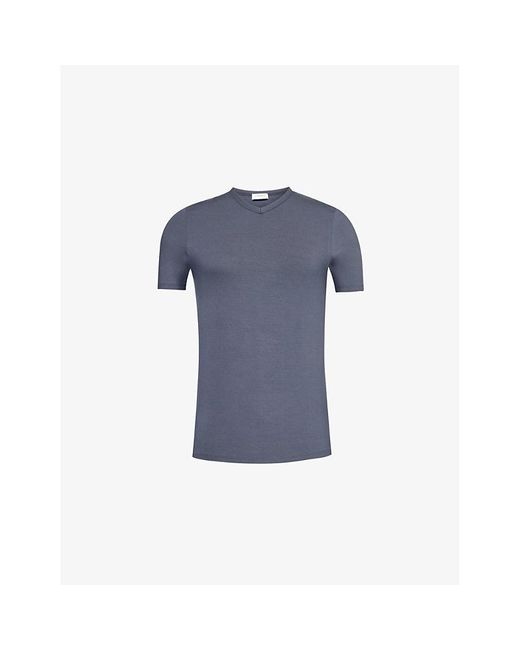 Zimmerli of Switzerland Blue Pureness Stretch-jersey T-shirt Xx for men