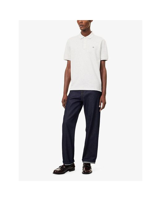 Gant White Shield Cotton-Pique Polo T-Shirt for men