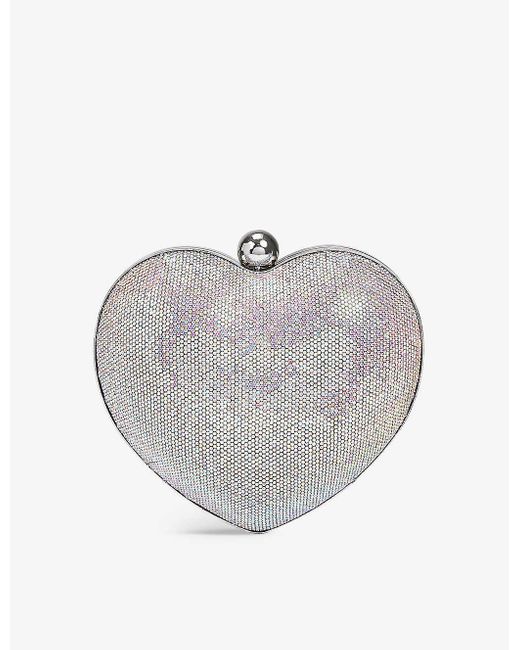 Carvela Kurt Geiger Amore Heart-shaped Crystal-embellishment Woven ...