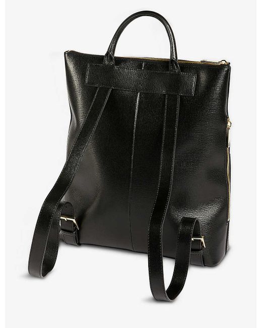 Ted Baker Womens Black Kryshia Branded Saffiano Leather Backpack 1 Size Lyst