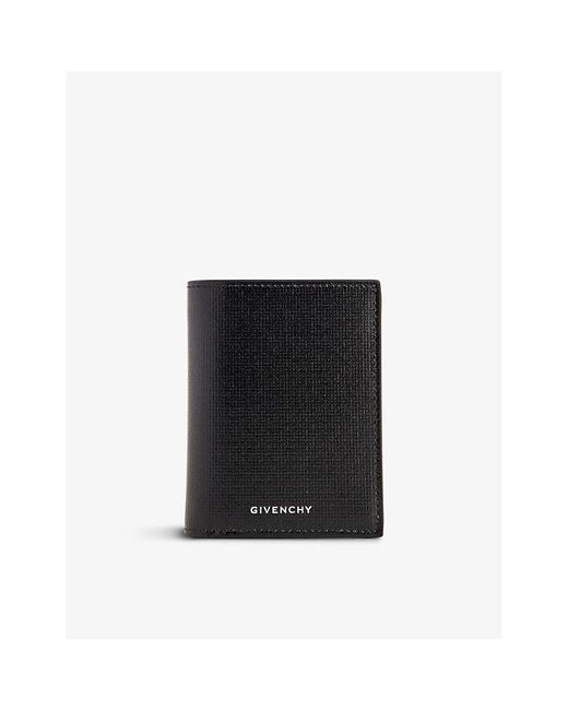 Givenchy Black Foiled-branding Leather Card Holder for men
