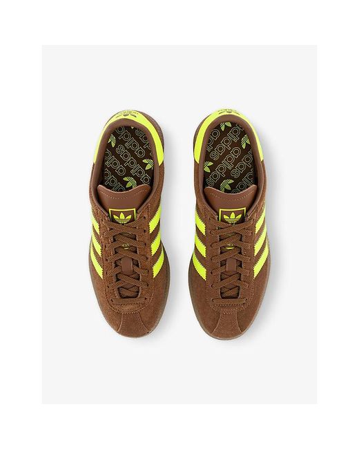 Adidas Yellow Munchen Suede Trainers