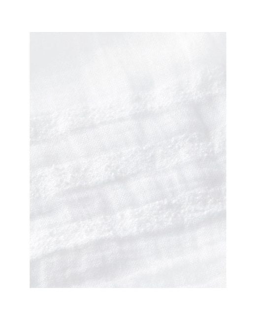 The White Company White Textured Lightweight Linen Scarf