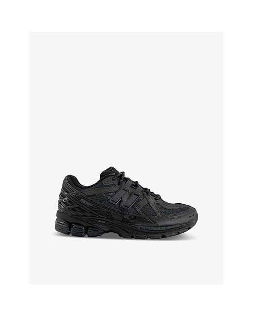 New Balance Black 1906 Brand-Patch Leather And Mesh Low-Top Trainers for men