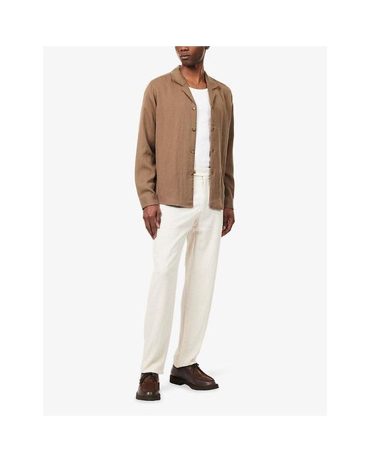 Raith Natural Cami Straight-Leg Linen-Blend Trousers for men