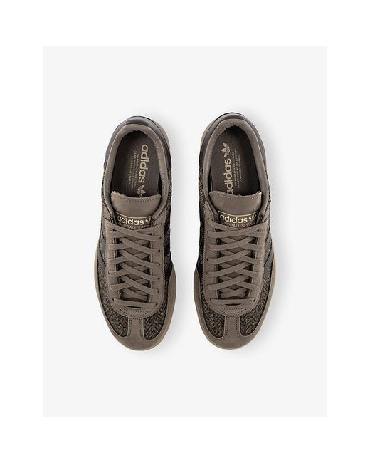 Adidas Green Handball Spezial Suede And Woven Trainers for men