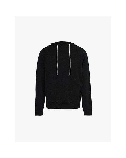 PAIGE Black Donaldson Relaxed-fit Knitted Hoody for men