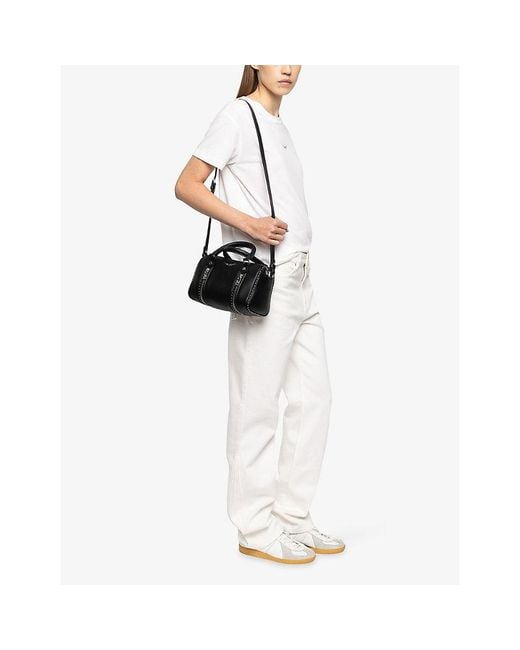 Zadig & Voltaire Black Sunny Small Leather Bowling Bag