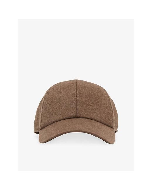 Reiss Brown Sienna Wool And Silk-Blend Baseball Cap