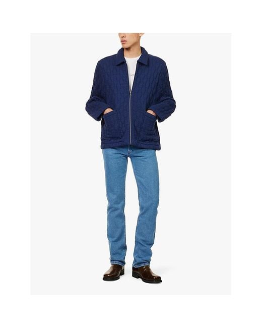 A.P.C. Blue Tame Impala Quilted Regular-Fit Cotton-Blend Jacket for men