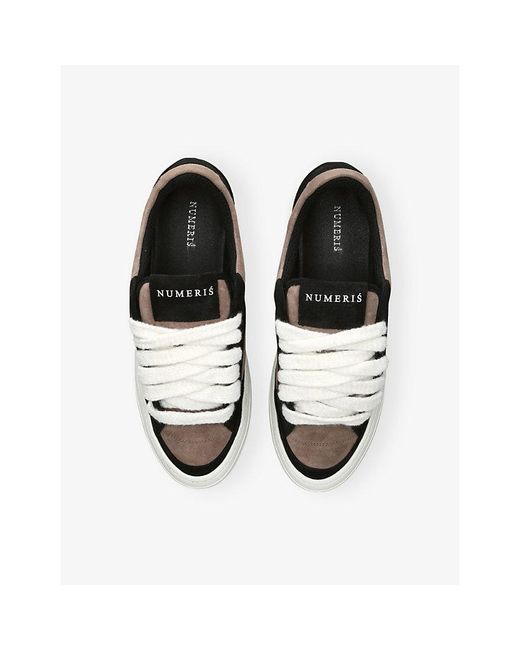 NUMERIS White Athena Skate Suede Trainers for men