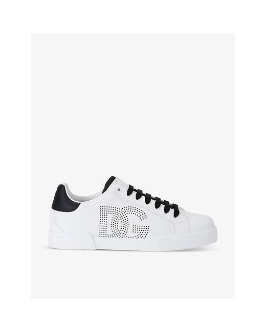 dolce and gabbana logo low top trainers