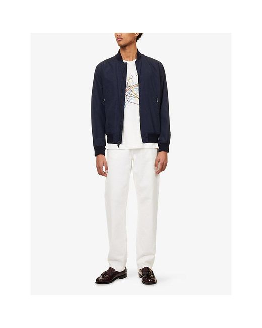 Paul Smith White Hanger-Print Short-Sleeve Cotton-Jersey T-Shirt for men